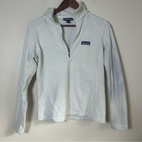 Patagonia White Quarter Zip Sweatshirt - Picture 1 of 4